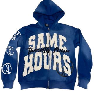 Y2K 印花连帽衫 拉链连帽衫 嘻哈街头风美学卫衣 宽松复古套装