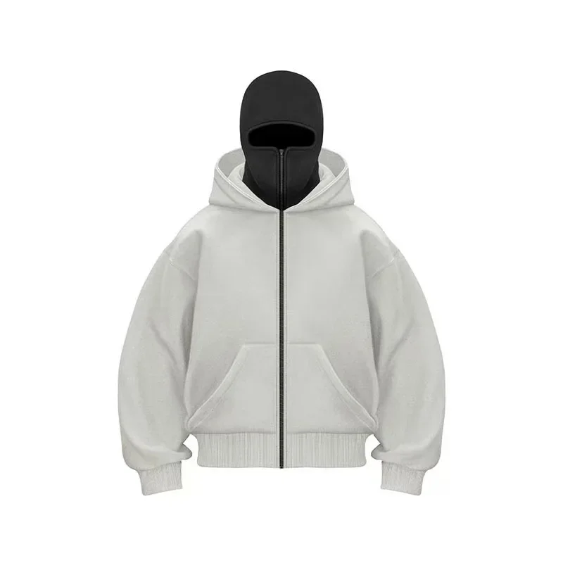 2025 Autumn and Winter New Men's and Women's Casual Sportswear With Hooded Mask Design, Sporty and Fashionable Plus Size Hoodie - Image 3