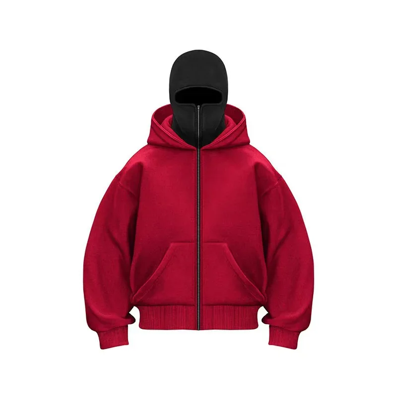 2025 Autumn and Winter New Men's and Women's Casual Sportswear With Hooded Mask Design, Sporty and Fashionable Plus Size Hoodie - Image 4