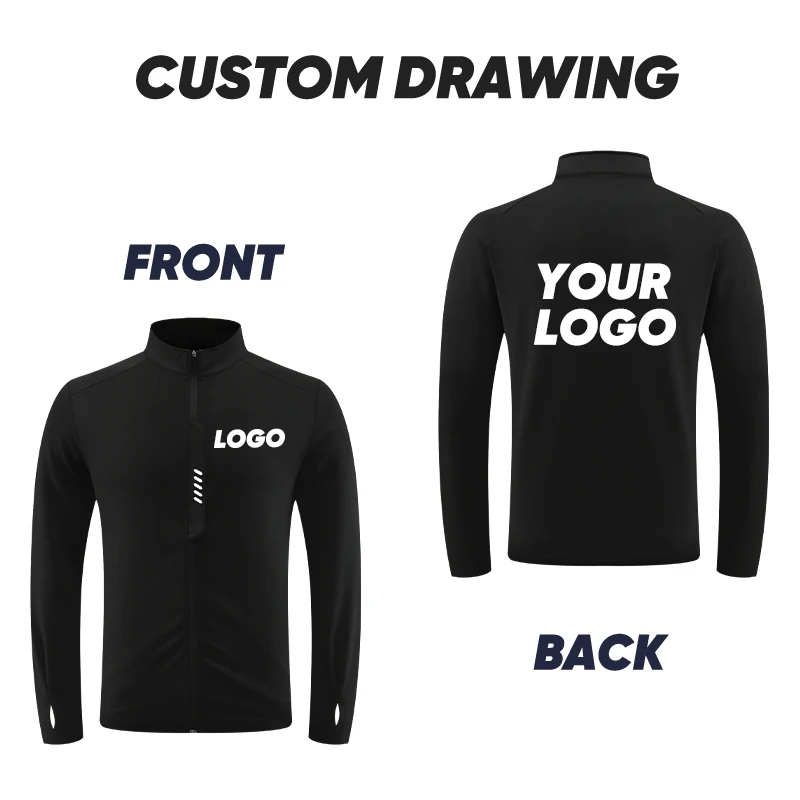 Running Tracksuit Sportswear Gym Fitness Hooded Jogging Tracksuit Outdoor Quick Dry Breathable Sport Jackets Coats For Men 8416 - Image 2