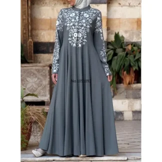 Customized bangladesh abayas kimono for women burka arabic print dress festa dubai abaya turkish kaftan islamic clothing muslim