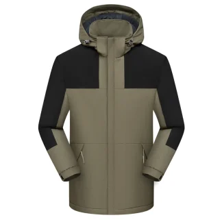 Men Outdoor Waterproof Loose Thick Padded Coat Autumn Winter Bike Hiking Cardigan Women Casual Windproof Windbreaker Hood Jacket