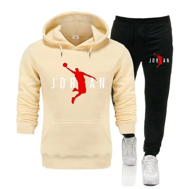 Fashionable men's sportswear set 2025 Spring and Autumn New outdoor men's casual pullover + jogging Pants two-piece set - Image 4
