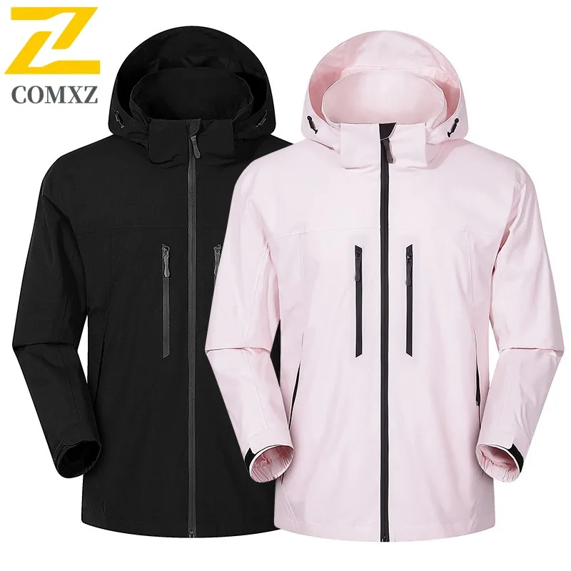 COMXZ Men Fake Two Piece Down Cotton Padded Winter American Style Thickened Jacket Hood Coat Waterproof Windproof Windbreaker - Image 6