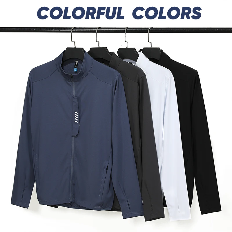 Running Tracksuit Sportswear Gym Fitness Hooded Jogging Tracksuit Outdoor Quick Dry Breathable Sport Jackets Coats For Men 8416 - Image 4