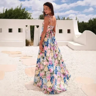 Fashionable Long Tulle Evening Dress Elegant Fairylike Spring Summer Women's Dress Princess Sleeve Mini Skirt Chinese Origin