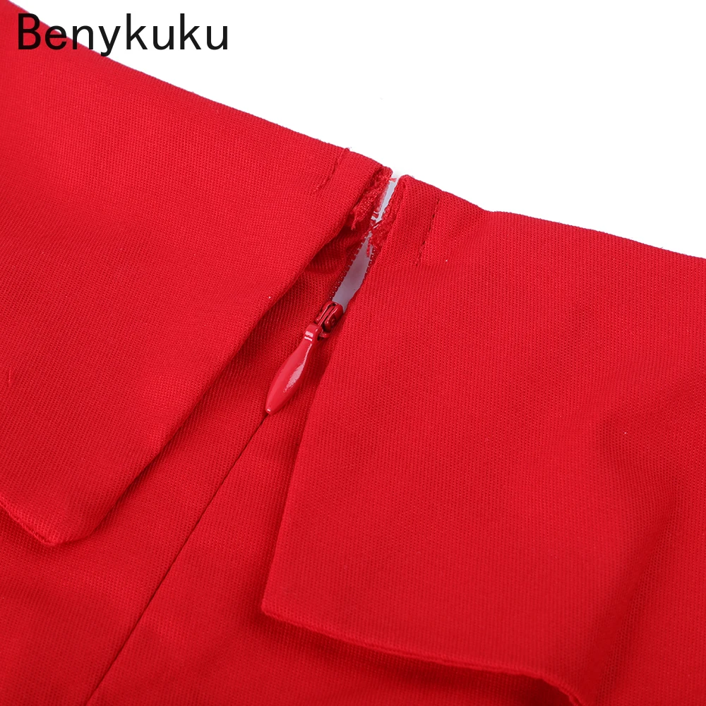 Women Summer Dresses Casual 2025 Cotton Slim Tunic Elegant 50s 60s Robe Vintage Retro Pin Up Swing Polka Dot Rockabilly Dress - Image 5