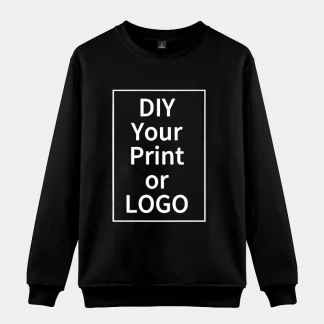 DIY Photo Logo Brand Printed Women Sweater Autumn And Winter Fashion Ladies Long Sleeve Sweatshirt Plus Size Hoodless Sweatshirt