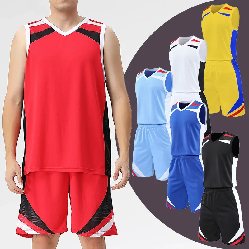 2pcs Set Men Summer Loose Fit Dry Fit Sport Tank Top Shorts Basketball Football Training Suit Outdoor Running Tracksuit PlusSize - Image 2