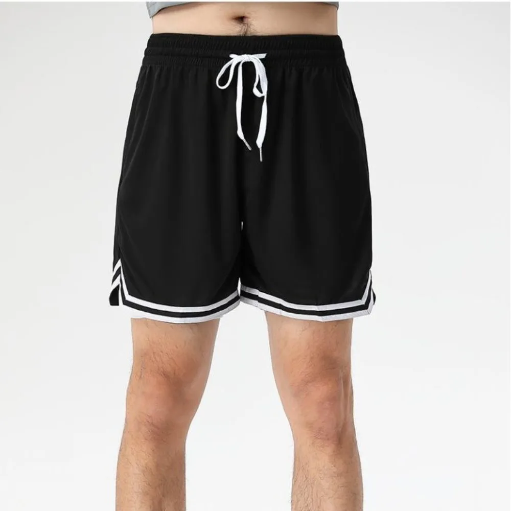 Summer Men Lightweight Basic Sweatpants Casual Shorts Men's Beach Shorts Basketball Short Solid Color Label Streetwear for Boys - Image 3